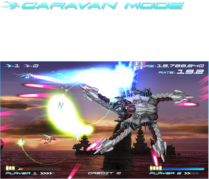 CARAVAN MODE : 制限時間内でのスコアを競うキャラバンモードも登場！ジュエルを効率良く取得しポイントを稼ぎ、シークレットボーナスを獲得せよ！
